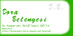 dora belenyesi business card